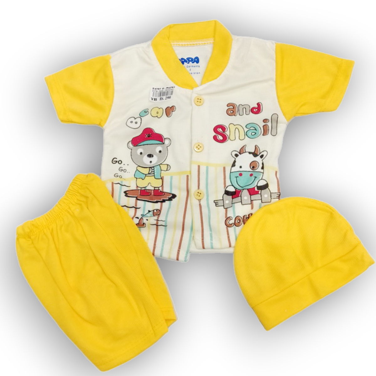 New born snail baby suit 2 New born snail yellow suit