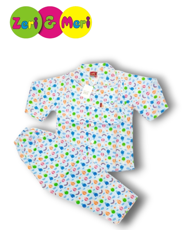 Night suit cotton parachute 1 to 4y blue