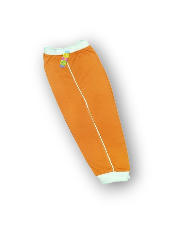 Summer Knitted Trousers 4 to 9 Years in 100% Cotton for Girls 12 Summer Knitted Trousers 24-30 Orange