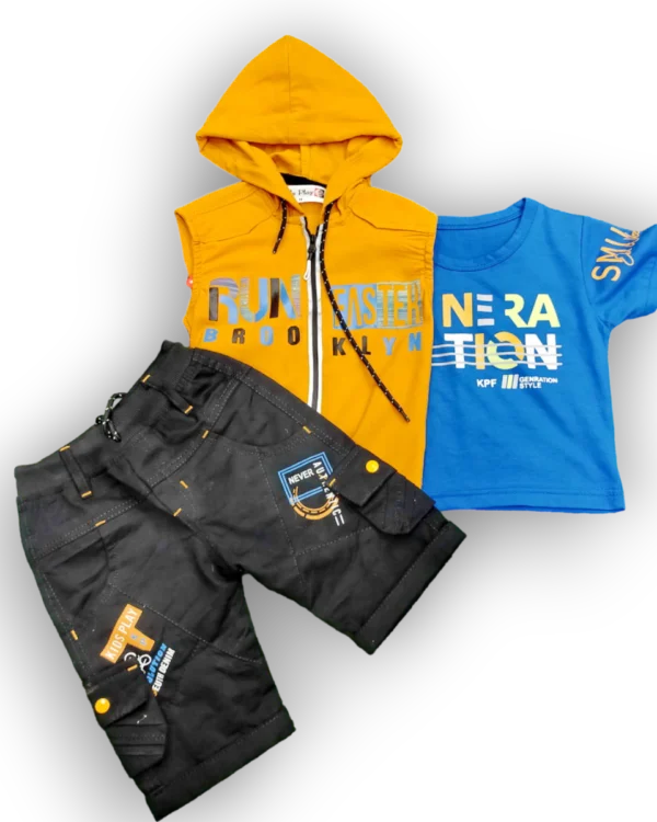 run faster 3 pcs boy suit 1 to 4y