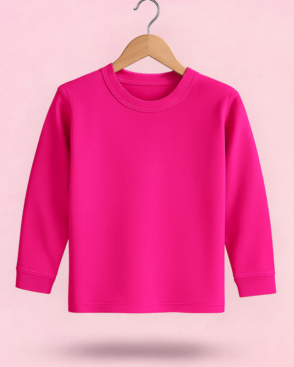 Round Neck Shocking pink Colour