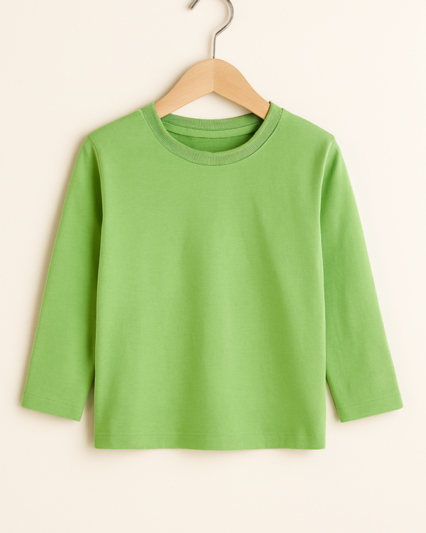 Round Neck Light Green Colour