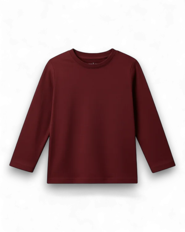 Round Neck Maroon Colour